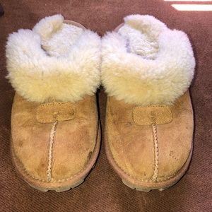 Ugg cloquette clog slippers tan chestnut size 7